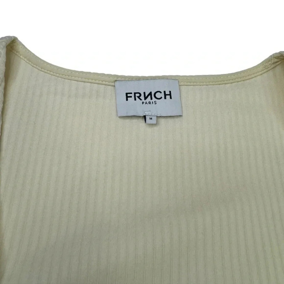 Frnch Paris Ivory Cream Square Neck Puff Blouse - Picture 3 of 8